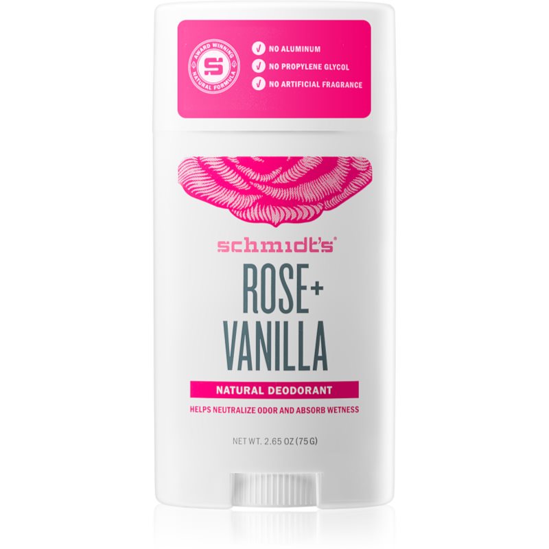 Schmidt's Rose + Vanilla tuhý deodorant 75 g