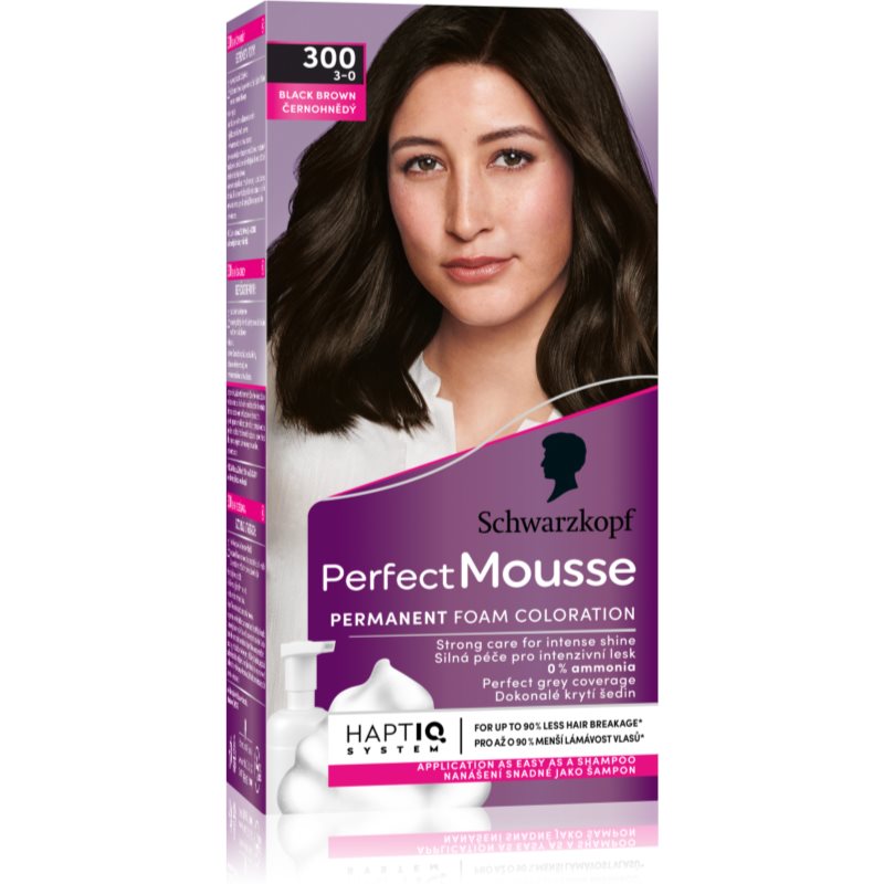 Schwarzkopf Perfect Mousse permanentní barva na vlasy odstín 300 Black brown Image