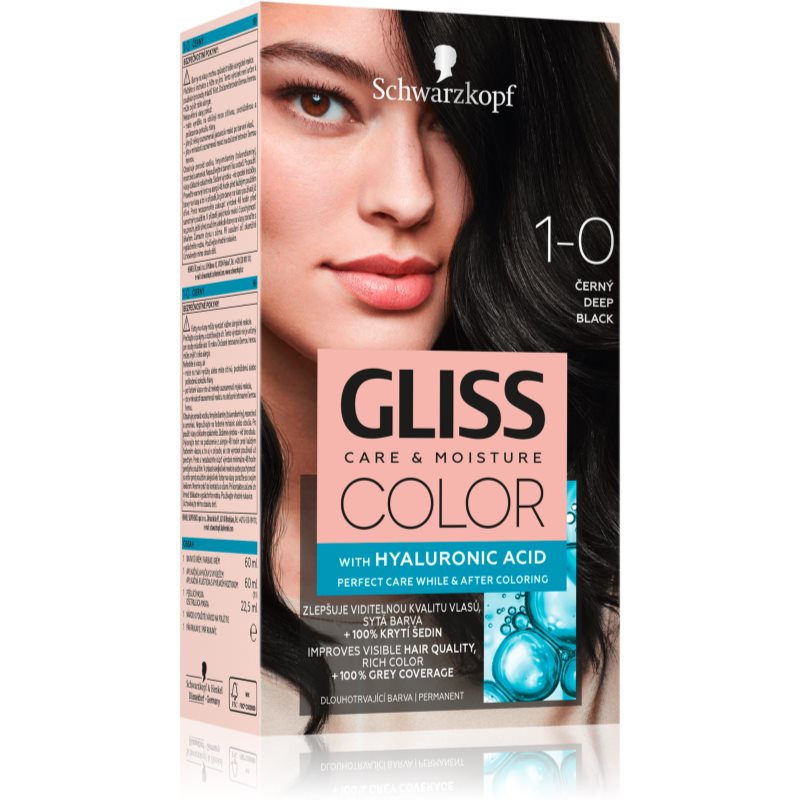 Schwarzkopf Gliss Color barva na vlasy odstín 1-0 Deep Black Image