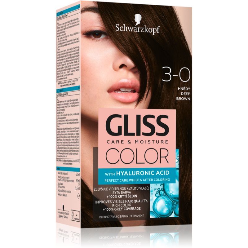 Schwarzkopf Gliss Color barva na vlasy odstín 3-0 Deep Brown Image