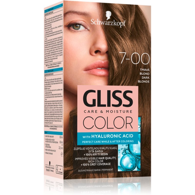Schwarzkopf Gliss Color barva na vlasy odstín 7-00 Dark Blonde
