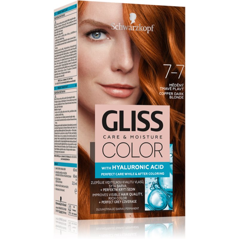 Schwarzkopf Gliss Color barva na vlasy odstín 7-7 Copper Dark Blonde Image