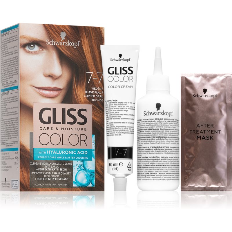 Schwarzkopf Gliss Color barva na vlasy 7-7 Copper Dark Blonde (výhodné balení) odstín