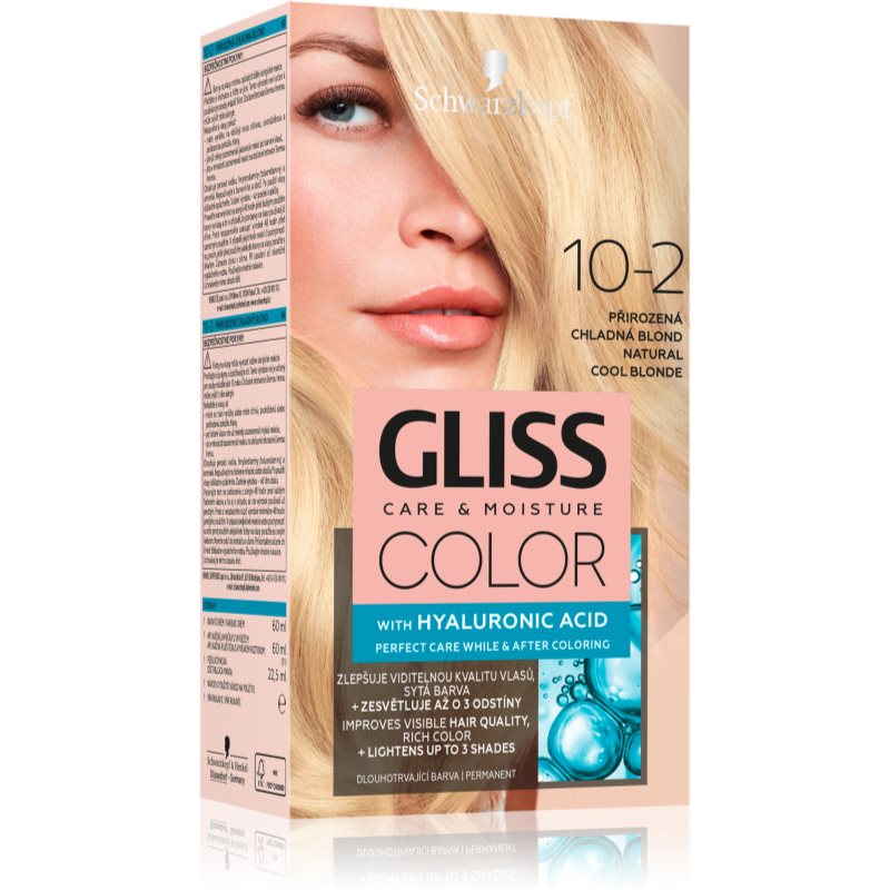 Schwarzkopf Gliss Color barva na vlasy odstín 10-2 Natural Cool Blonde