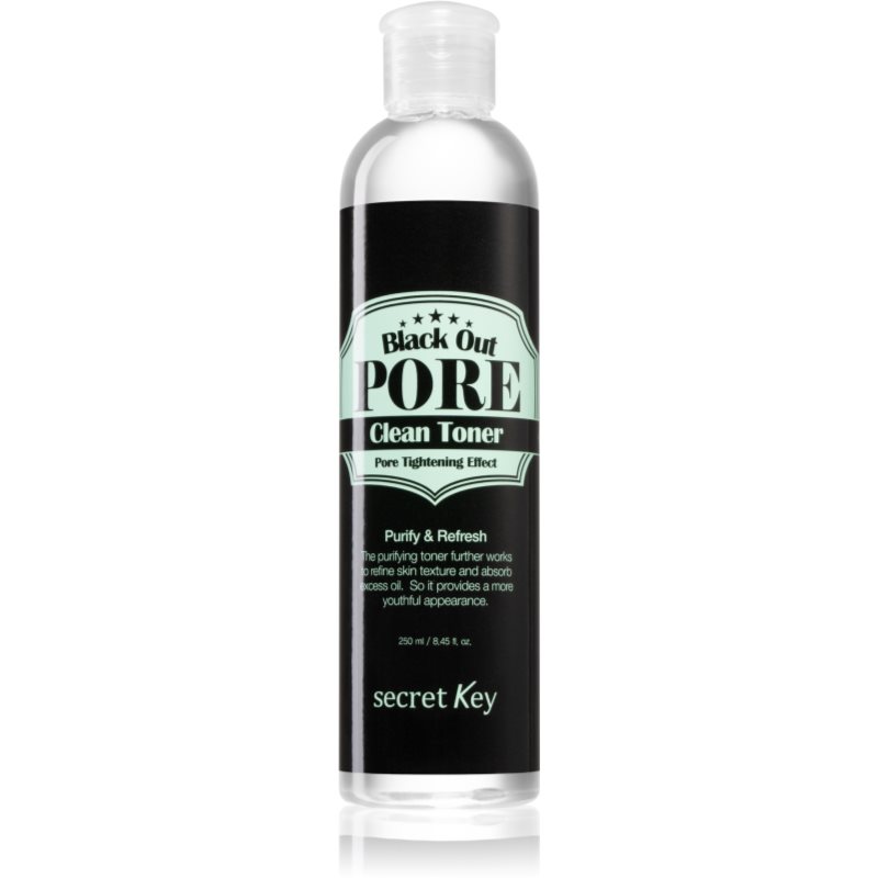 Secret Key Black Out Pore čisticí tonikum pro regulaci mazu a minimalizaci pórů 250 ml