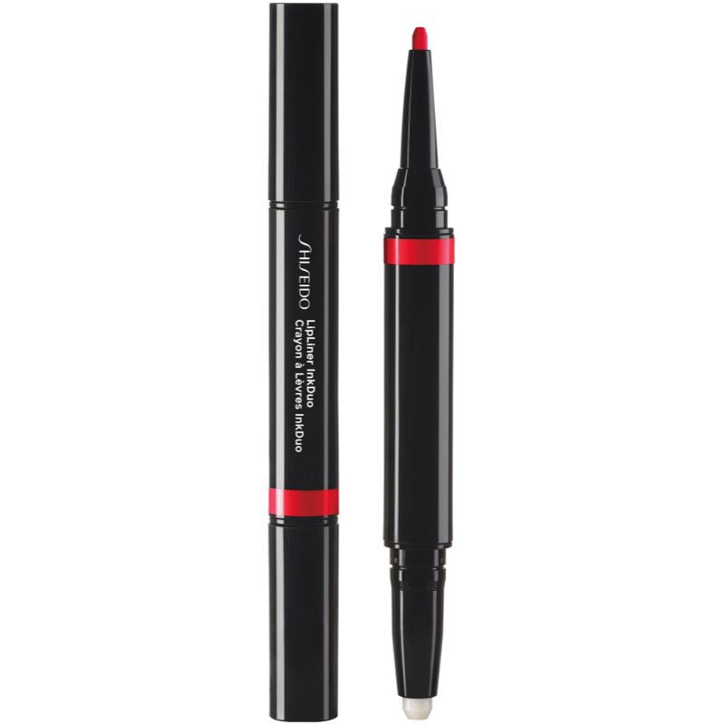 Shiseido LipLiner InkDuo rtěnka a konturovací tužka na rty s balzámem odstín 08 True Red 1,1 g
