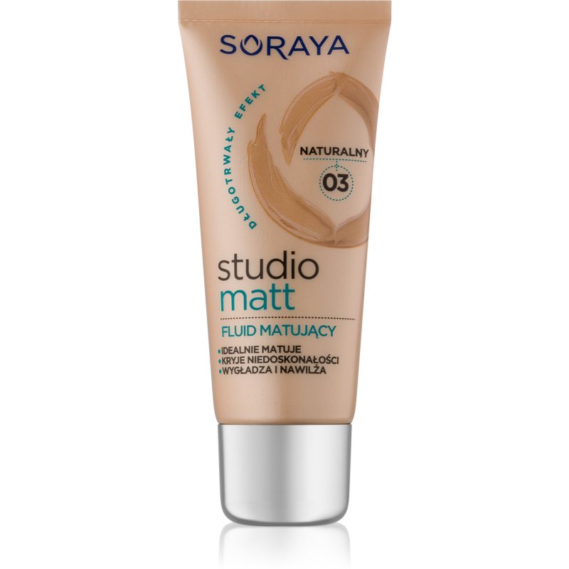 Soraya Studio Matt matující make-up s vitamínem E odstín 03 Natural 30 ml