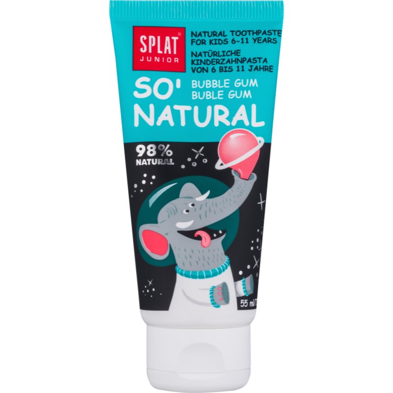 Splat Junior So' Natural zubní pasta pro děti 6 – 11 let příchuť Bubble Gum 55 ml