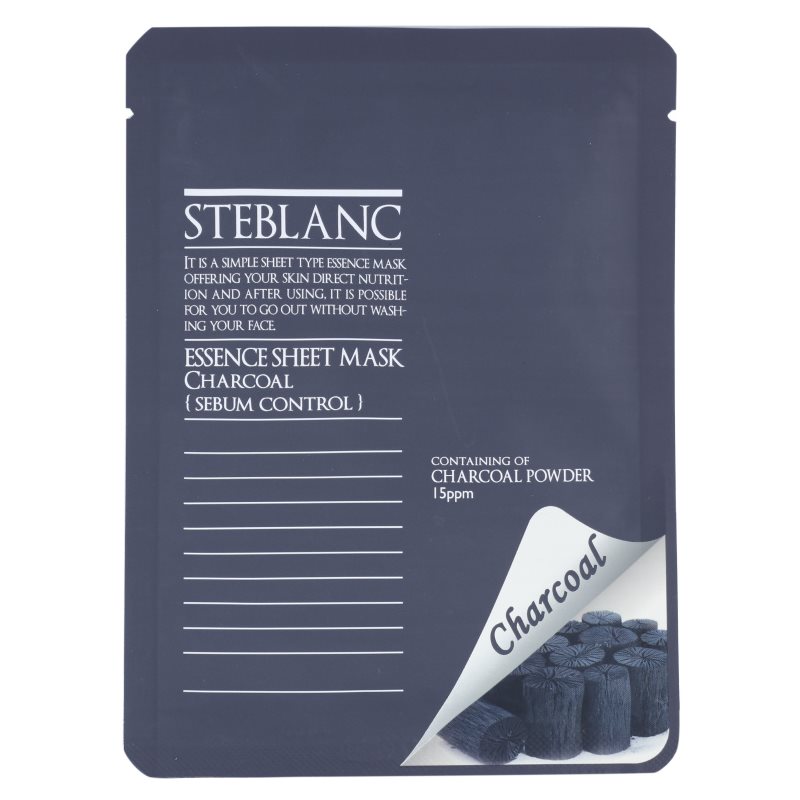 

Steblanc Essence Sheet Mask Charcoal очищаюча маска для жирної шкіри