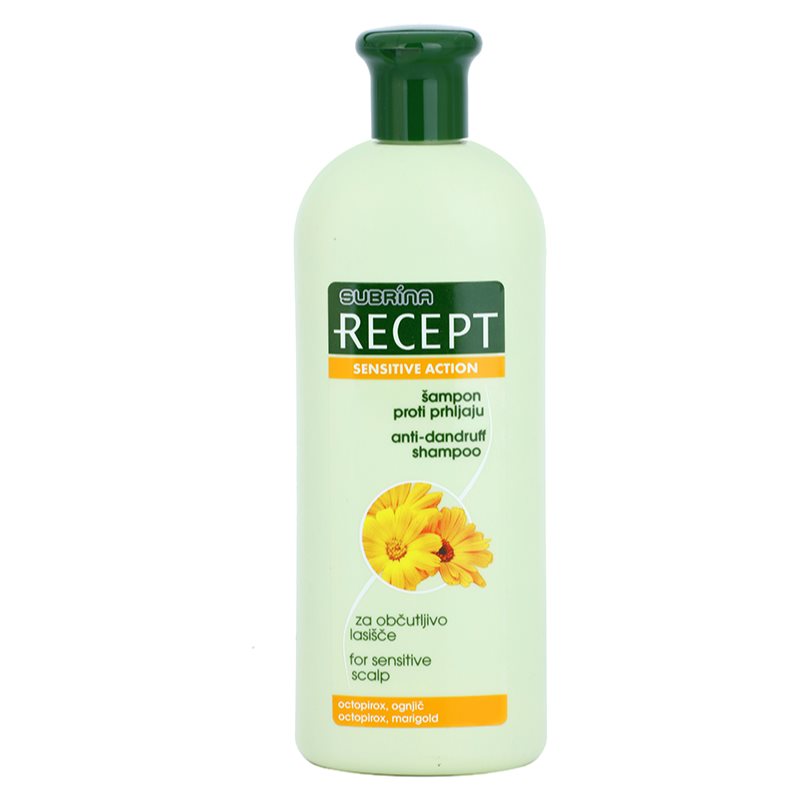 Subrina Professional Recept Sensitive Action šampon proti lupům pro citlivou pokožku hlavy Octopirox & Marigold 400 ml