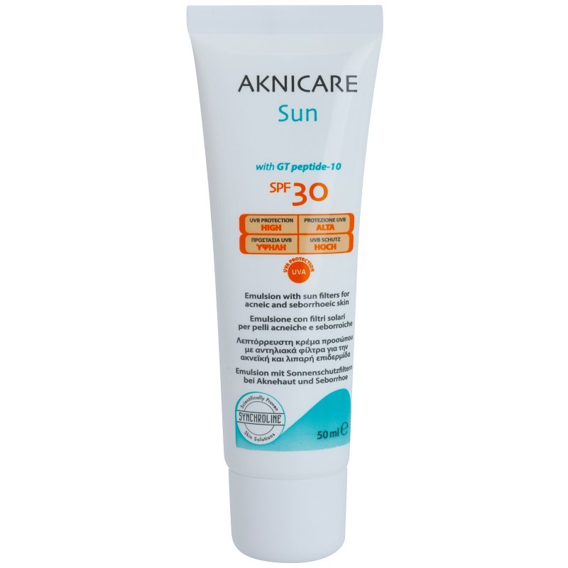 Synchroline Aknicare Sun opalovací emulze na aknózní a seboroickou pleť SPF 30 50 ml