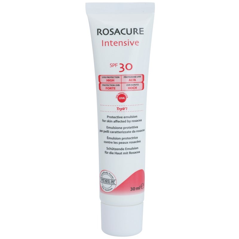 Synchroline Rosacure Intensive ochranná emulze pro citlivou pleť se sklonem ke zčervenání SPF 30 30 ml