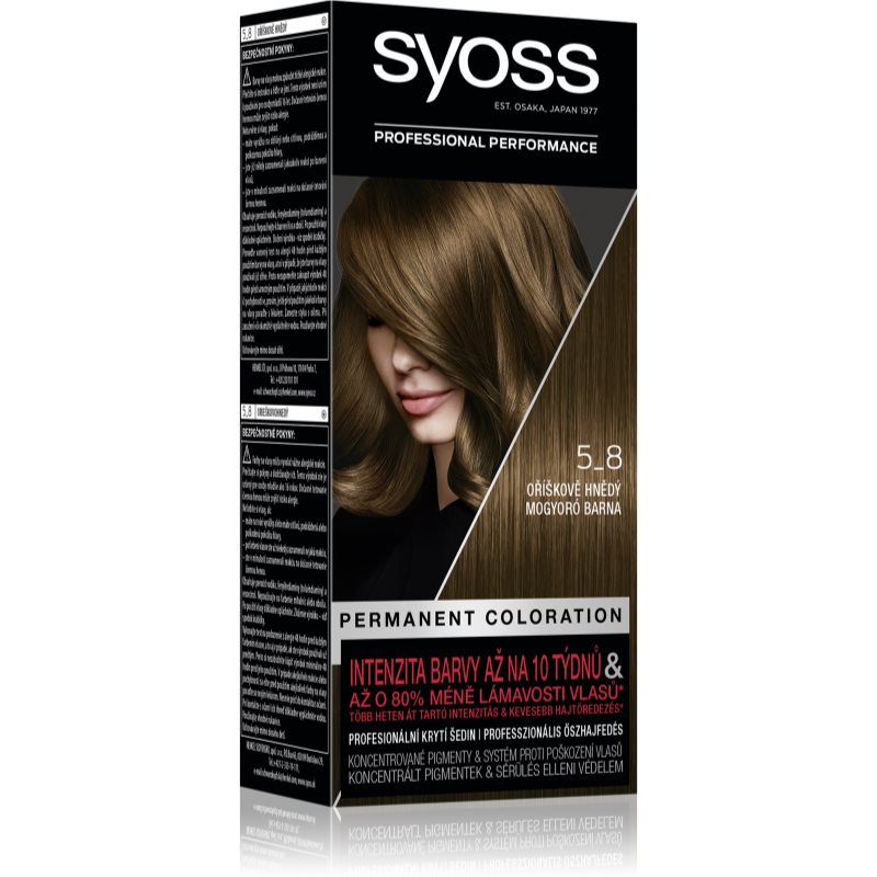 Syoss Permanent Coloration permanentní barva na vlasy odstín 5-8 Hazelnut Brown Image