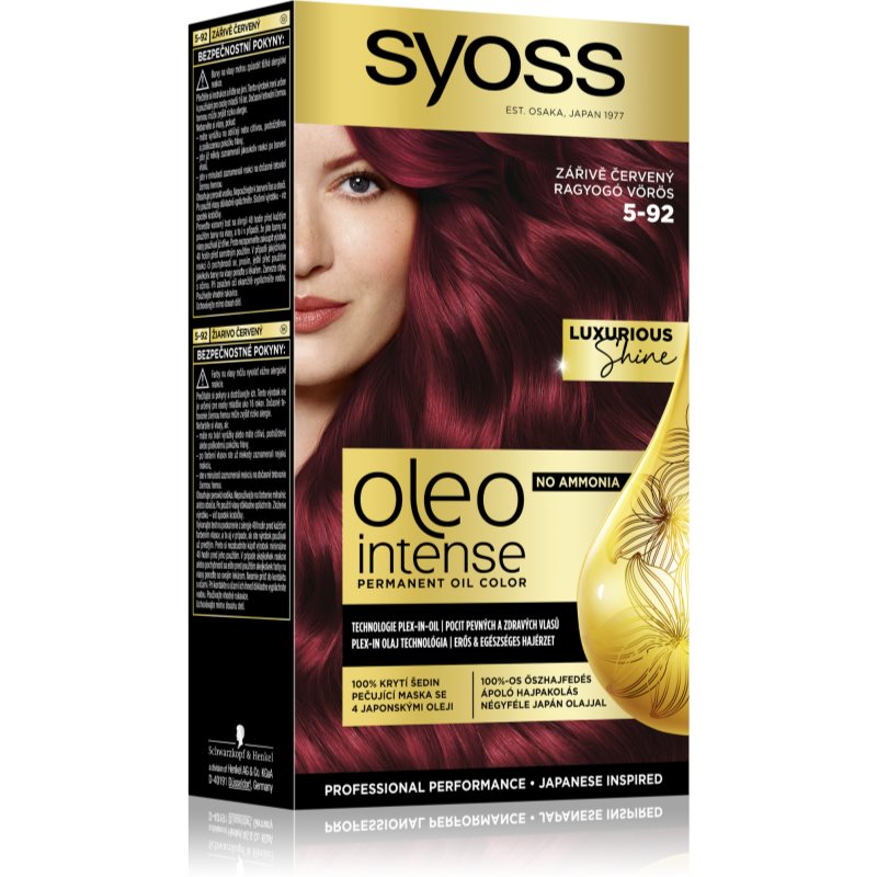 Syoss Oleo Intense permanentní barva na vlasy s olejem odstín 5-92 Bright Red Image