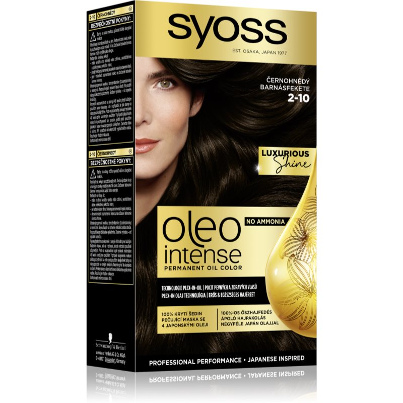 Syoss Oleo Intense permanentní barva na vlasy s olejem odstín 2-10 Black brown Image