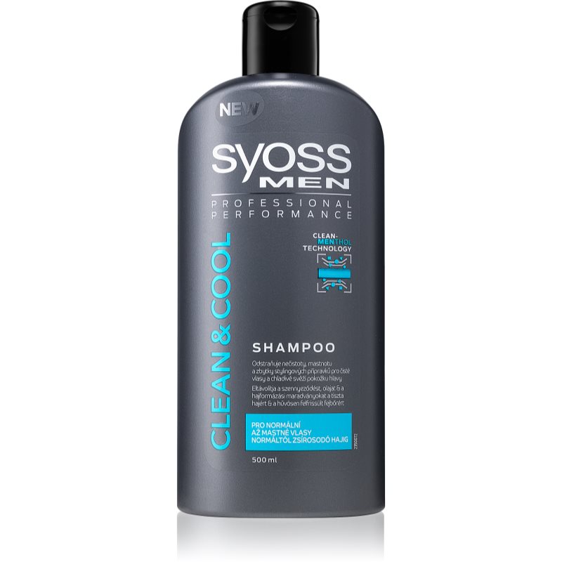 Syoss Men Clean & Cool šampon pro normální až mastné vlasy 500 ml