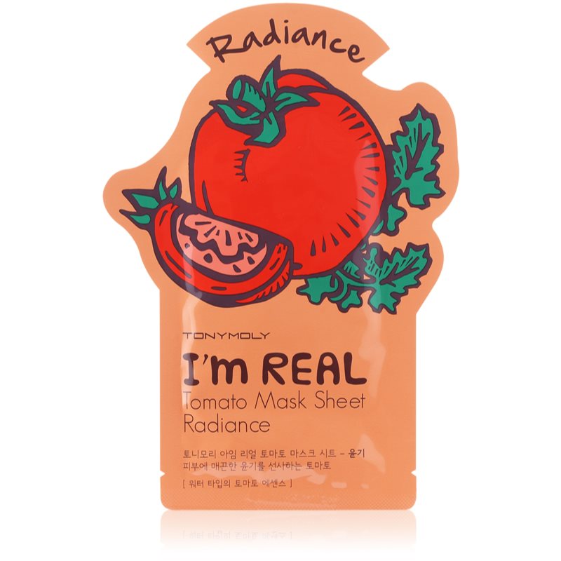 TONYMOLY I'm REAL Tomato plátýnková maska pro rozjasnění a vitalitu pleti 1 ks