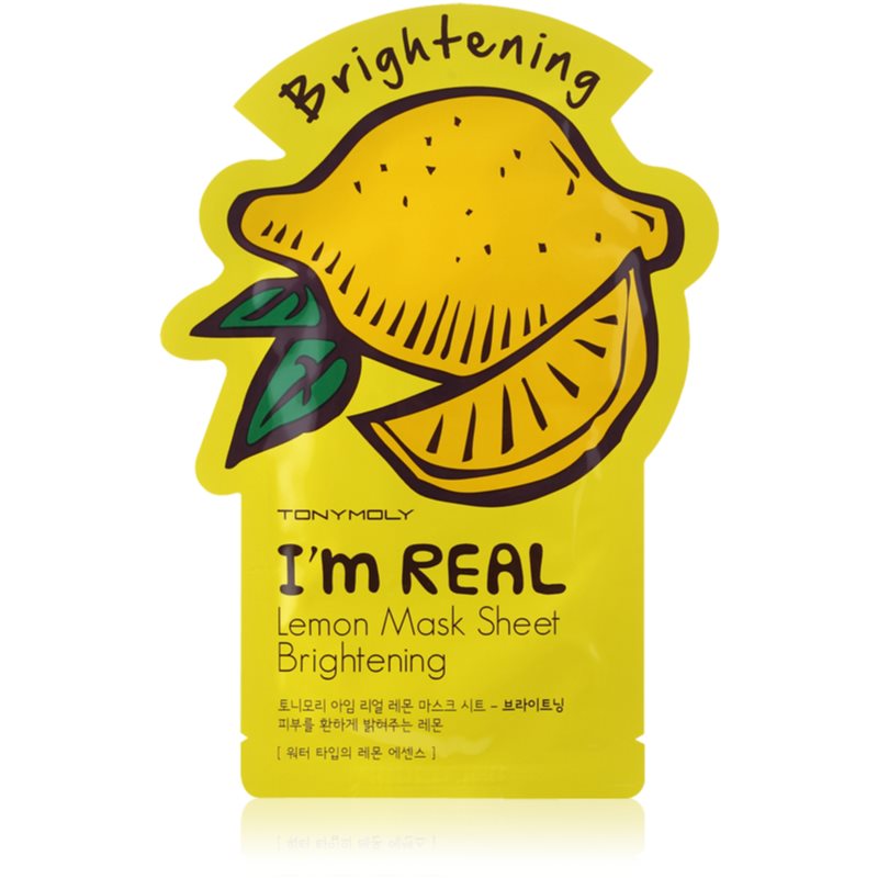 TONYMOLY I'm REAL Lemon plátýnková maska s rozjasňujícím účinkem 1 ks