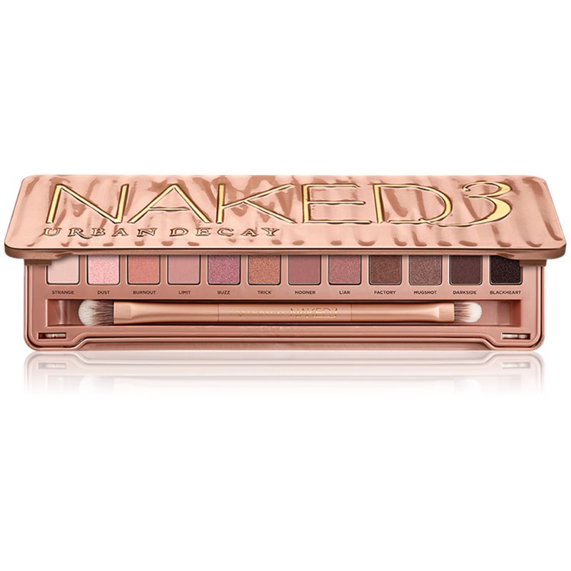 Urban Decay Naked3 paleta senčil za oči s čopičem 12 x 1,3 g