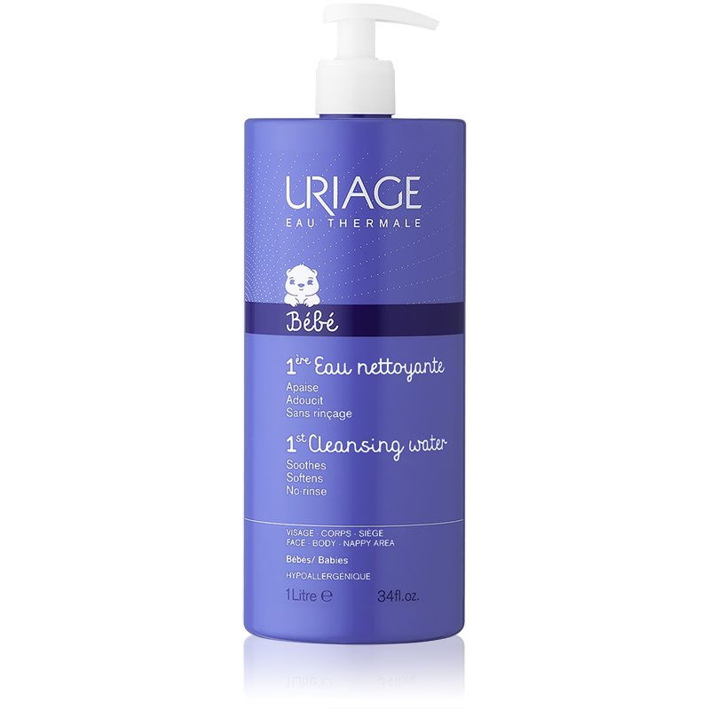 Uriage Bébé água de limpeza para corpo e rosto 1000 ml