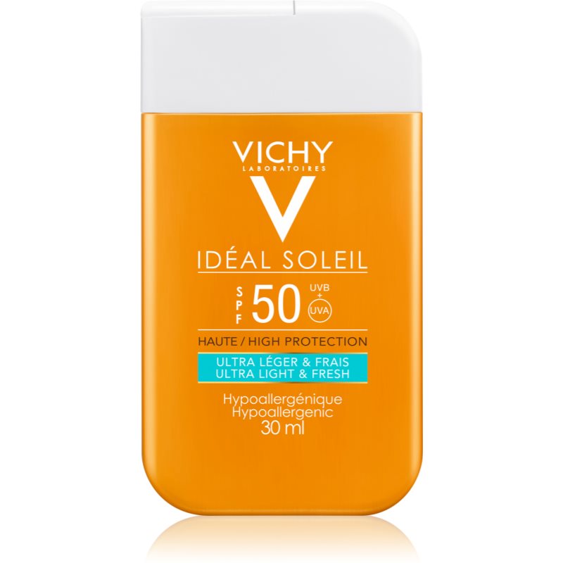 Vichy Idéal Soleil ultra lehký opalovací krém na obličej a tělo SPF 50 30 ml