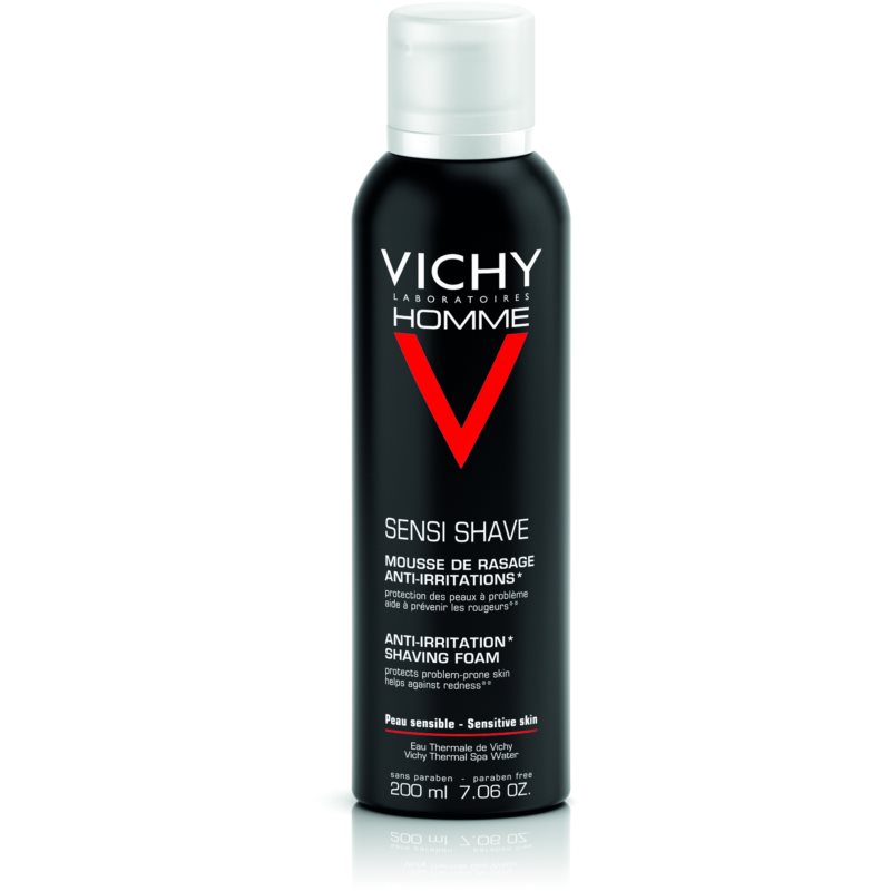 Vichy Homme Anti-Irritation pěna na holení pro citlivou a podrážděnou pleť 200 ml