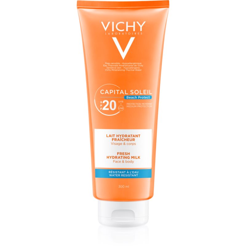 

Vichy Capital Soleil Beach Protect захисне зволожуюче молочко для шкіри обличчя та тіла SPF 20