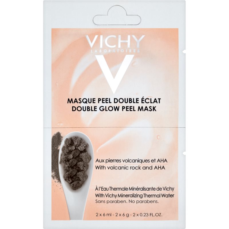 Vichy Mineral Masks rozjasňující pleťová peelingová maska malé balení 2 x 6 ml
