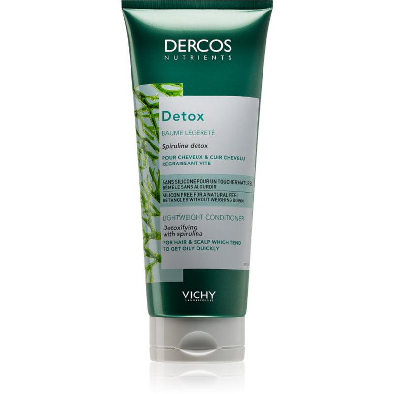 Vichy Dercos Detox čisticí detoxikační kondicionér pro rychle se mastící vlasy 200 ml