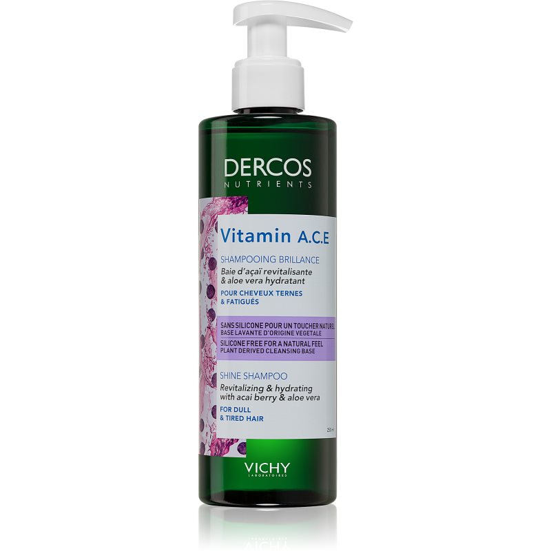 Vichy Dercos Vitamin A.C.E revitalizační šampon pro rozzáření mdlých vlasů 250 ml Image