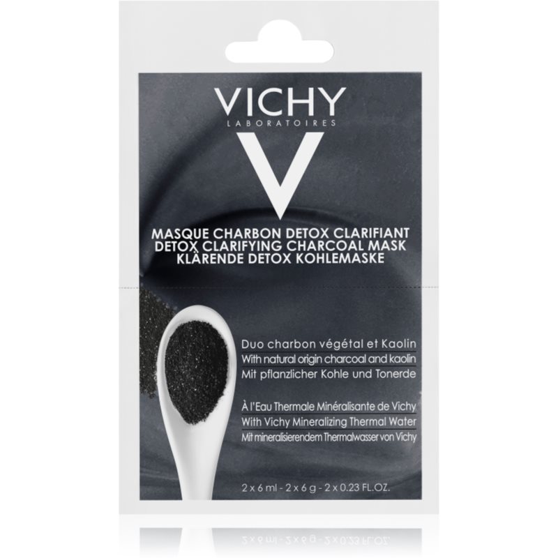 Vichy Mineral Masks čisticí maska s aktivním uhlím 2 x 6 ml