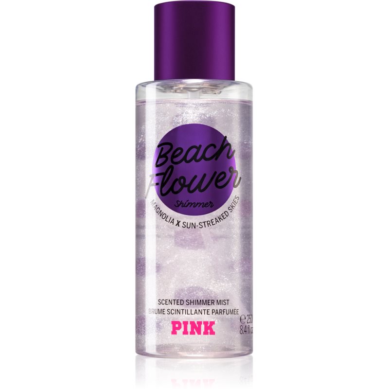 Victoria's Secret PINK Beach Flower Shimmer parfémovaný tělový sprej pro ženy 250 ml