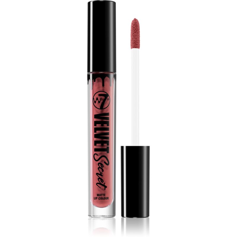 W7 Cosmetics Velvet Secret матиращо течно червило цвят Vino Tinto 2,5 мл.