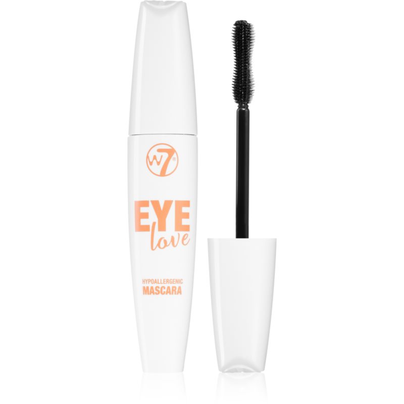 W7 Cosmetics Eye Love Hypoallergenic спирала за обем и удължаване на мигли цвят Black 13 мл.