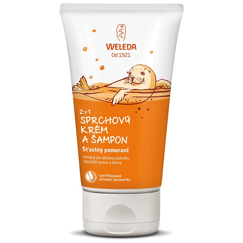 Weleda Kids Happy Orange душ-крем и шампоан за деца 2 в 1 150 мл.