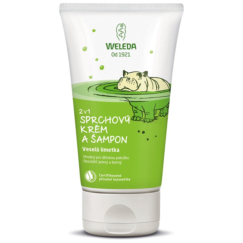 Weleda Kids Cheerful Lime душ-крем и шампоан за деца 2 в 1 150 мл.