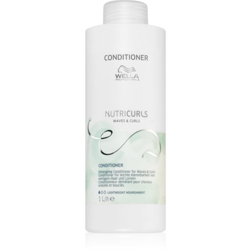 Wella Professionals Nutricurls Waves & Curls подхранващ балсам за по-лесно разресване на косата 1000 мл.