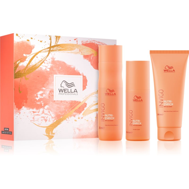 Wella Professionals Invigo Nutri-Enrich подаръчен комплект (за изглаждане и подхранване на непокорна коса)