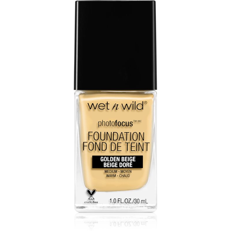 Wet n Wild Photo Focus матиращ флуид фон дьо тен цвят Golden Beige 30 мл.