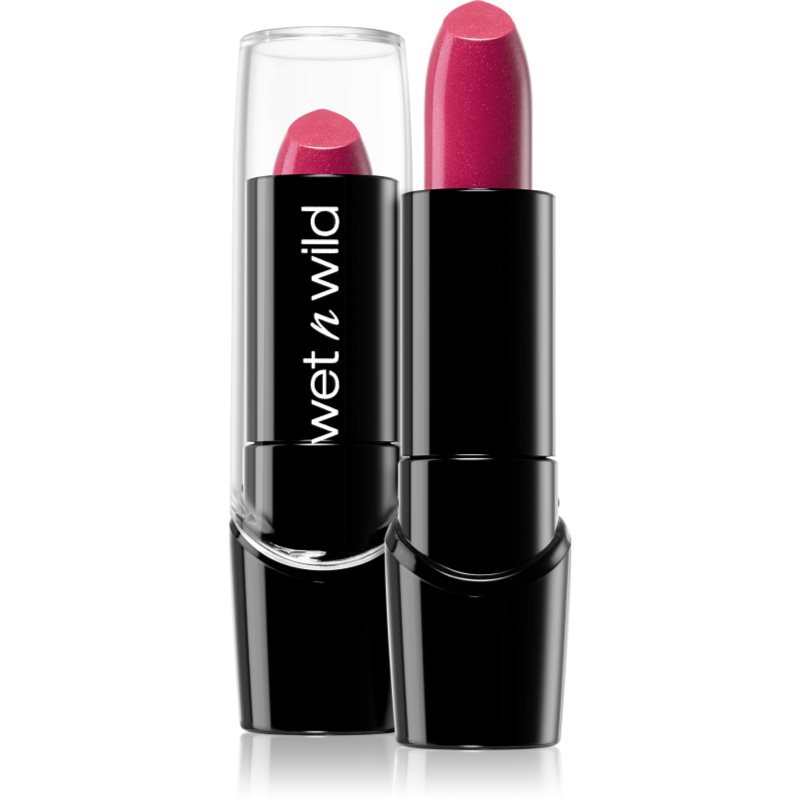 Wet n Wild Silk Finish сатенено червило цвят Fuchsia with Blue Pearl 3,6 гр.