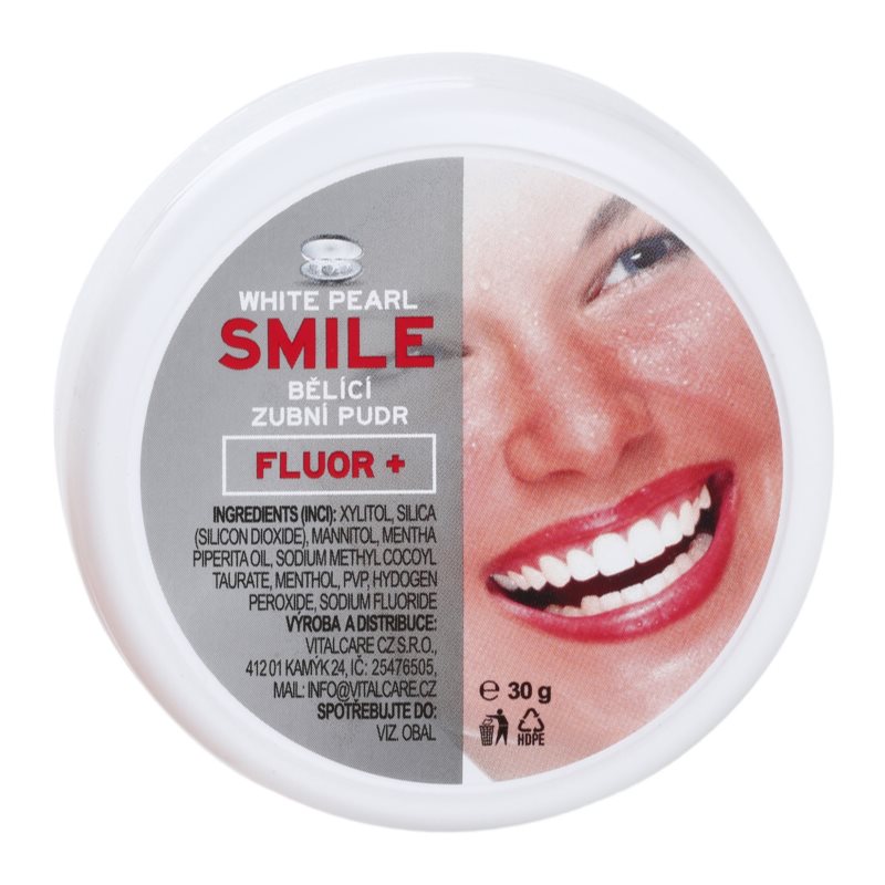 White Pearl Smile избелваща пудра за зъби Fluor+ 30 гр.