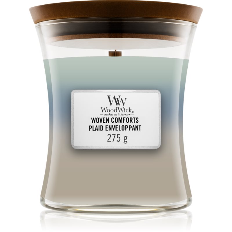 Woodwick Trilogy Woven Comforts vonná svíčka s dřevěným knotem 275 g