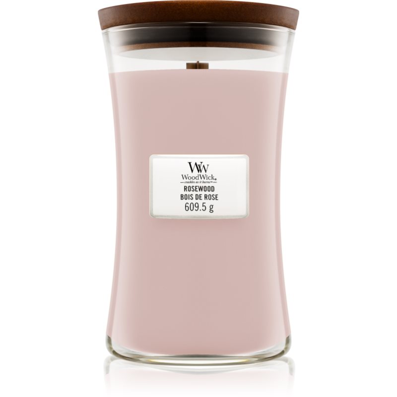 Woodwick Rosewood vonná svíčka s dřevěným knotem 609,5 g
