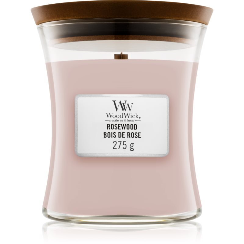 Woodwick Rosewood ароматна свещ  с дървен фитил 275 гр.