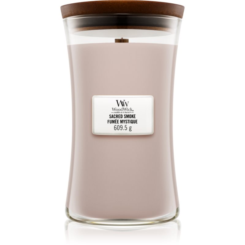 Woodwick Sacred Smoke vonná svíčka s dřevěným knotem 609,5 g