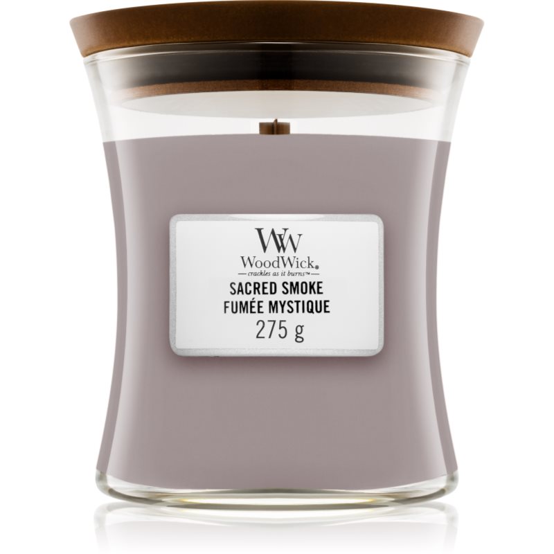 Woodwick Sacred Smoke vonná svíčka s dřevěným knotem 275 g