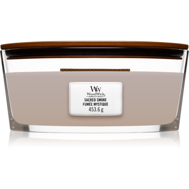 Woodwick Sacred Smoke vonná svíčka s dřevěným knotem (hearthwick) 453,6 g