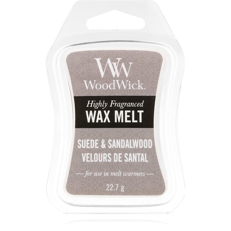 Woodwick Suede & Sandalwood vosk do aromalampy 22,7 g