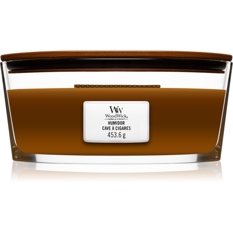 Woodwick Humidor vonná svíčka s dřevěným knotem (hearthwick) 453,6 g
