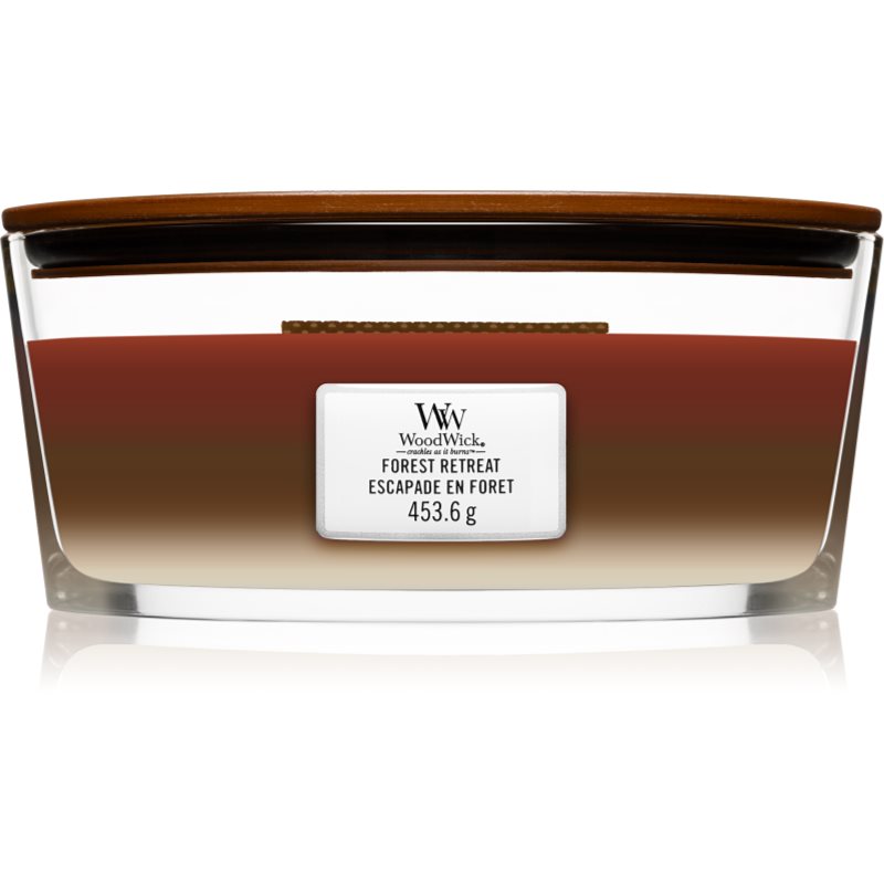 Woodwick Trilogy Forest Retreat vonná svíčka s dřevěným knotem (hearthwick) 453,6 g